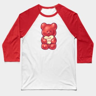 Candy Heart Gummy Bear Baseball T-Shirt